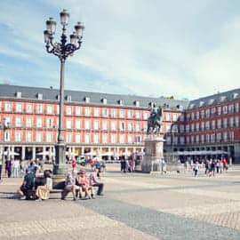 Madrid square view